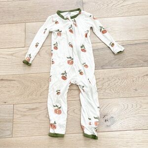 Kyte BABY Cream Persimmon Print Bamboo Pajamas